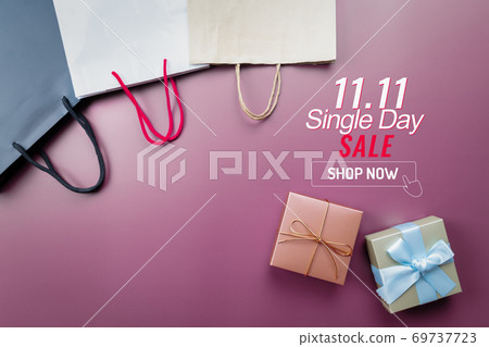 shopping bag and gift box for 11.11 single day sale shopping bag and gift box for 11.11 single day sale 69737723