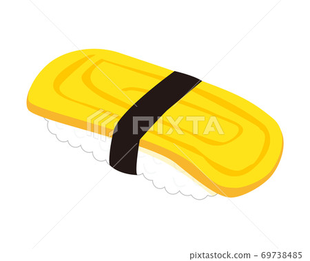 Vector illustration of egg nigiri sushi tamagoyaki Vector illustration of egg nigiri sushi tamagoyaki 69738485