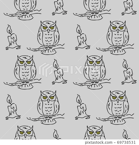 Halloween pattern seamless owl Halloween pattern seamless owl 69738531
