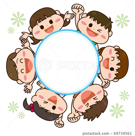 Children's frame Round frame - Stock Illustration [69739561] - PIXTA