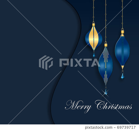 Elegant greetings background for Christmas or New Year 69739717