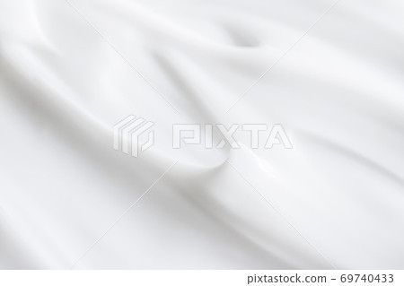 Pure white cream texture as abstract background, food substance or organic cosmetic Pure white cream texture as abstract background, food substance or organic cosmetic 69740433
