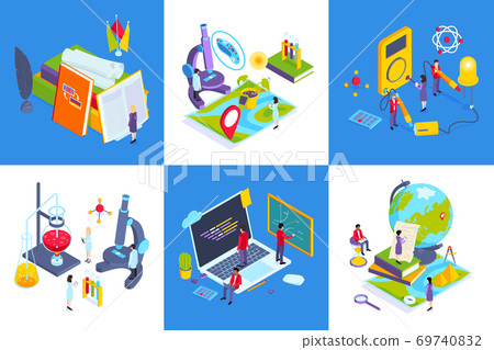 School Subjects Isometric Concept School Subjects Isometric Concept 69740832