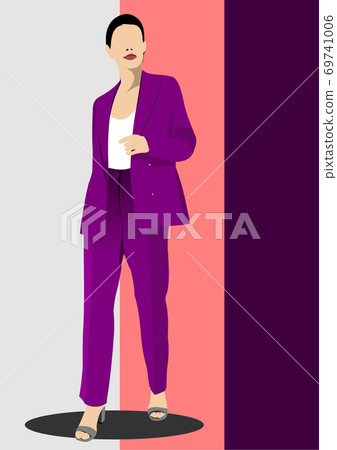 Young fashion woman. Vector illustration Young fashion woman. Vector illustration 69741006