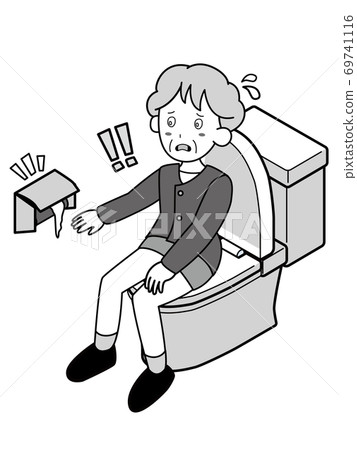 一位沒有廁紙不耐煩的老太太 69741116