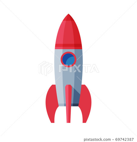 Rocket Baby Toy, Cute Colorful Plastic Plaything for Toddler Kids Flat Vector Illustration Rocket Baby Toy, Cute Colorful Plastic Plaything for Toddler Kids Flat Vector Illustration 69742387