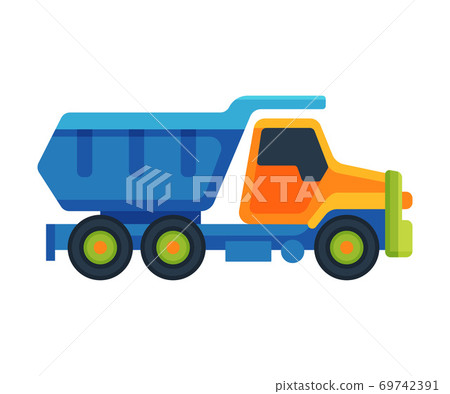 Truck Baby Toy, Cute Colorful Plastic Plaything for Toddler Kids Flat Vector Illustration Truck Baby Toy, Cute Colorful Plastic Plaything for Toddler Kids Flat Vector Illustration 69742391