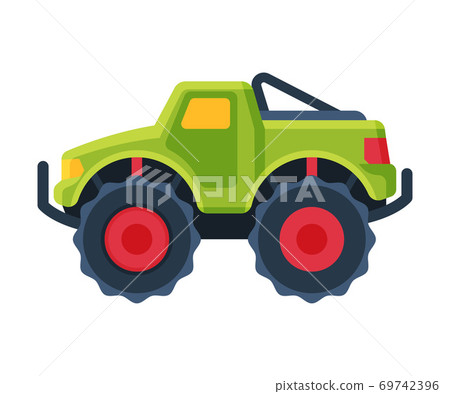 Off Road Car Baby Toy, Cute Colorful Plastic Plaything for Toddler Kids Flat Vector Illustration Off Road Car Baby Toy, Cute Colorful Plastic Plaything for Toddler Kids Flat Vector Illustration 69742396