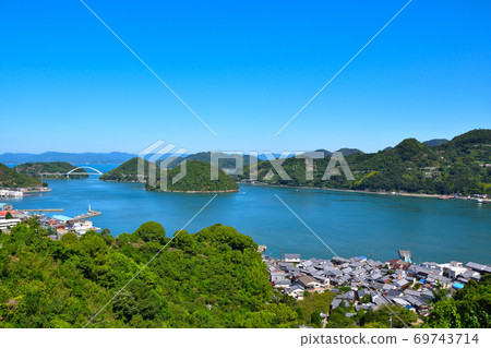 從御手洗瀨戶山公園眺望田島的美景 從御手洗瀨戶山公園眺望田島的美景 69743714