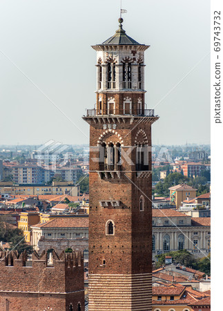Torre dei Lamberti - Medieval Tower in Verona Veneto Italy Torre dei Lamberti - Medieval Tower in Verona Veneto Italy 69743732