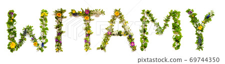 Flower And Blossom Letter Building Word Witamy Menas Welcome 69744350