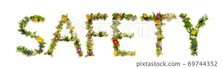 Flower And Blossom Letter Building Word Safety 69744352
