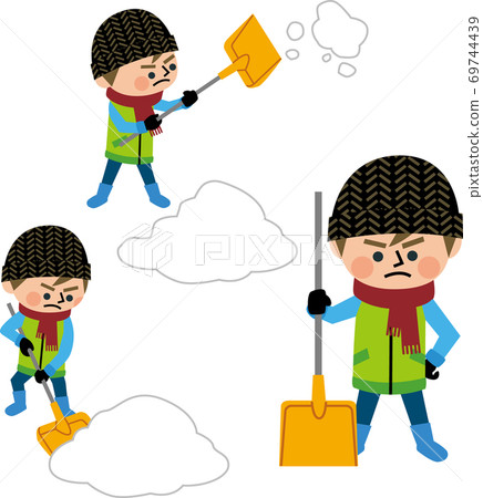 Snow scraping Snow scraping 69744439