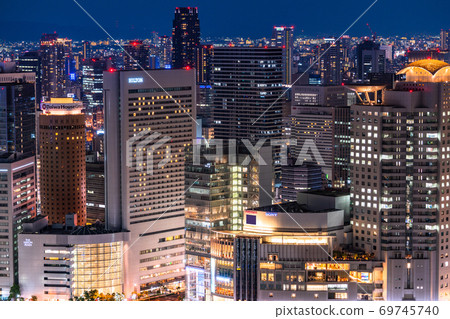 《大阪府》大阪市區/城市夜景 69745740