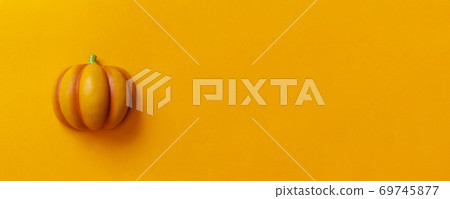 Pumpkin on a color background. Halloween, harvest, etc. 69745877