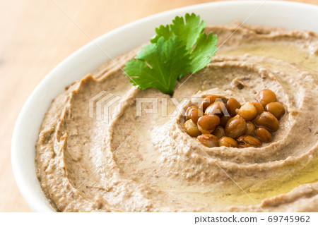 hummus, lentil, dip 69745962