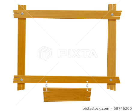 wooden frame for pictures of drawings and paintings for your design vector illustration 69746200