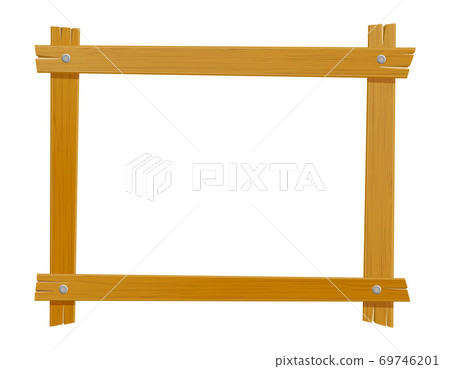 wooden frame for pictures of drawings and paintings for your design vector illustration 69746201