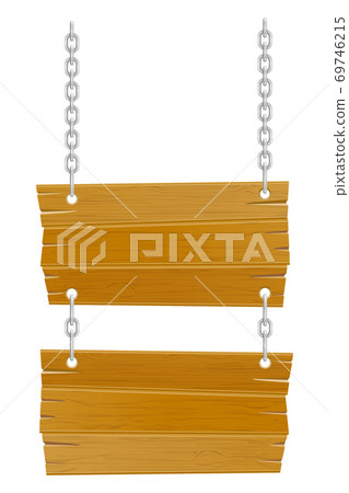 wooden old retro vintage board empty template for design vector illustration 69746215