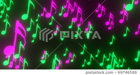 Green and pink notes, 3D rendering Green and pink notes, 3D rendering 69746589