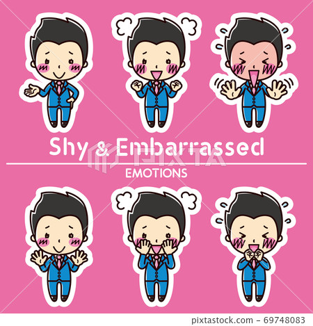 男士面部表情套裝/害羞/尷尬 69748083