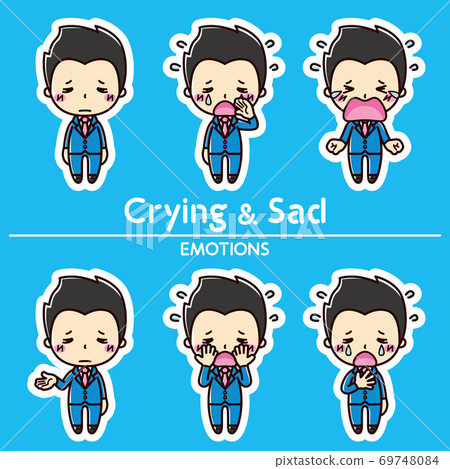 男士面部表情套裝/哭泣/悲傷 男士面部表情套裝/哭泣/悲傷 69748084