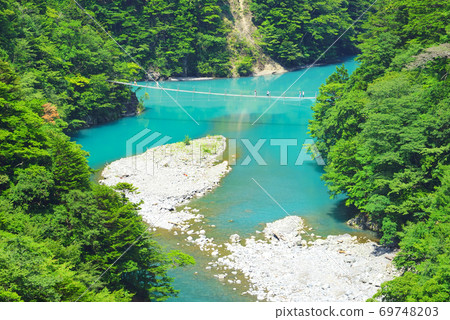 Dream Suspension Bridge, Sumata Gorge, Kawanehon Town, Shizuoka Prefecture, Japan Dream Suspension Bridge, Sumata Gorge, Kawanehon Town, Shizuoka Prefecture, Japan 69748203