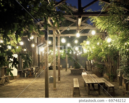 Kitahama alley brick open space (lit up) [Takamatsu City, Kagawa Prefecture] 69748212