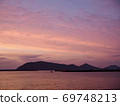 At dusk in the Seto Inland Sea [Takamatsu City, Kagawa Prefecture] 69748213