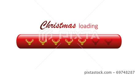 christmas loading bar with deer symbol christmas loading bar with deer symbol 69748287