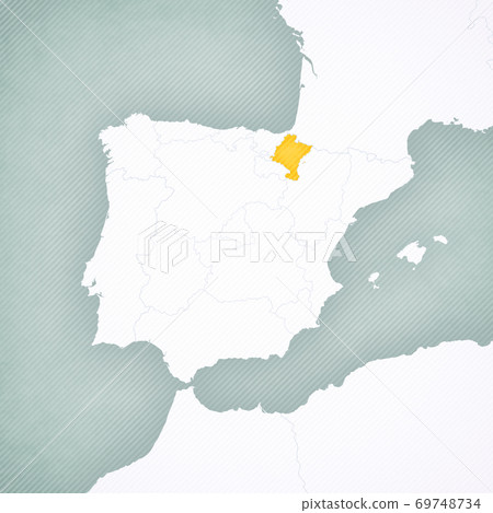 Map of Iberian Peninsula - Navarre Map of Iberian Peninsula - Navarre 69748734