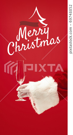 Greeting flyer for ad. Concept of Christmas, 2021 New Year's, winter mood, holidays. Copyspace, postcard. Greeting flyer for ad. Concept of Christmas, 2021 New Year's, winter mood, holidays. Copyspace, postcard. 69748852