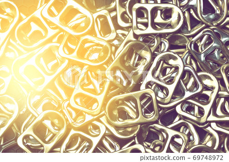 many of silver metal ring pull aluminum of cap can. donate materials for prosthetics 69748972