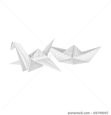 Origami Paper Shapes and Figures as Creative Hobby Vector Illustration Origami Paper Shapes and Figures as Creative Hobby Vector Illustration 69749097