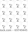 Seamless pattern with palm trees. Exotic tropical 69749445