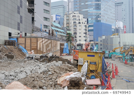 Redevelopment work near Shibuya station Redevelopment work near Shibuya station 69749943