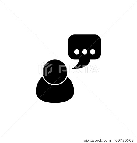 Talking Flat Vector Icon - Stock Illustration [69750502] - PIXTA