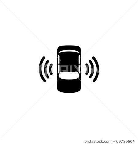 Car Assistant and Traffic Monitoring System Flat Vector Icon Car Assistant and Traffic Monitoring System Flat Vector Icon 69750604