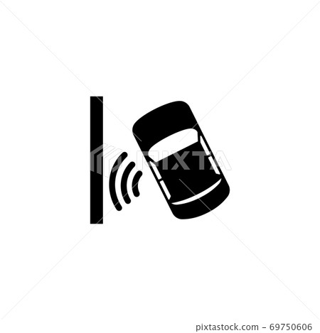 Automatic Parking Assist System Flat Vector Icon 69750606