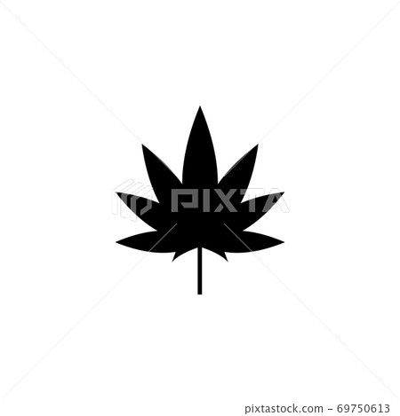 Cannabis Marijuana Leaf Hemp Flat Vector Icon Cannabis Marijuana Leaf Hemp Flat Vector Icon 69750613