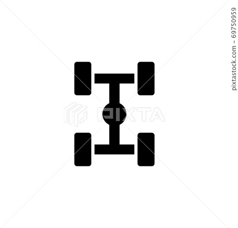 Chassis Car Suspension Flat Vector Icon - Stock Illustration [69750959 ...