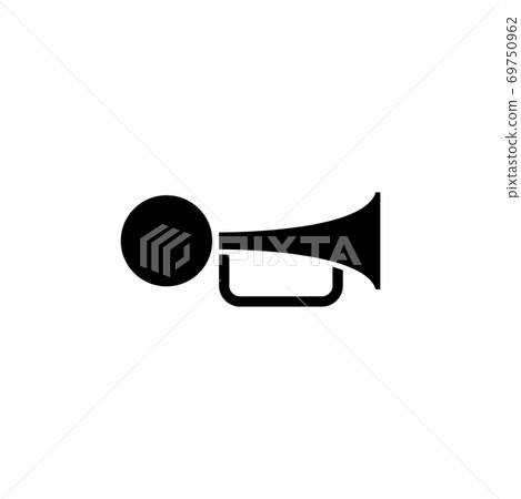 Klaxon Beep Flat Vector Icon - Stock Illustration [69750962] - PIXTA