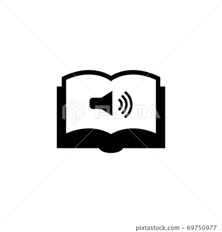 Audio Book Flat Vector Icon - Stock Illustration [69750977] - PIXTA