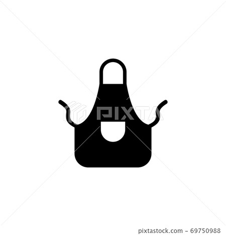 Kitchen Apron Protective Garment Flat Vector Icon Kitchen Apron Protective Garment Flat Vector Icon 69750988