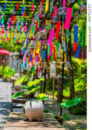 Summer tradition Mii-dera wind chimes [Tagawa City, Fukuoka Prefecture] 69751337