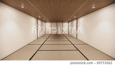 room empty with Tatami mats and paper sliding doors called Shoji on room zen style.3D rendering room empty with Tatami mats and paper sliding doors called Shoji on room zen style.3D rendering 69753882