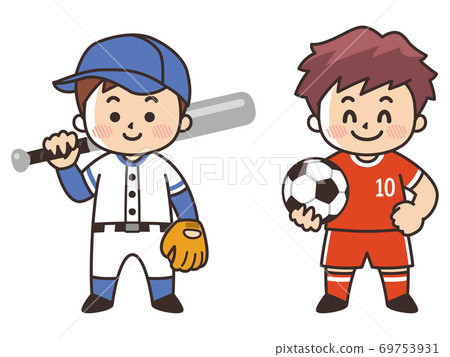 A boy wearing a baseball soccer uniform 69753931