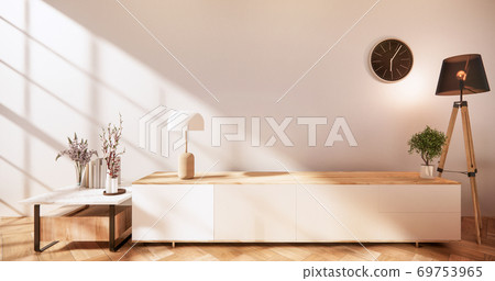 zen modern empty room,minimal design japanese style. 3d rendering 69753965