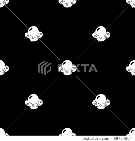 Ufo and aliens Seamless pattern. Cute Doodles space ships sketch. Hand drawn Cartoon Vector illustration Ufo and aliens Seamless pattern. Cute Doodles space ships sketch. Hand drawn Cartoon Vector illustration 69754864