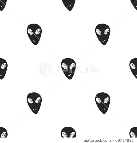 Ufo and aliens Seamless pattern. Cute Doodles space ships sketch. Hand drawn Cartoon Vector illustration Ufo and aliens Seamless pattern. Cute Doodles space ships sketch. Hand drawn Cartoon Vector illustration 69754885